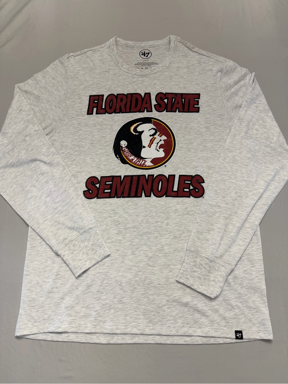 '47 Florida State Seminoles Light Heather Gray Long Sleeve Tee